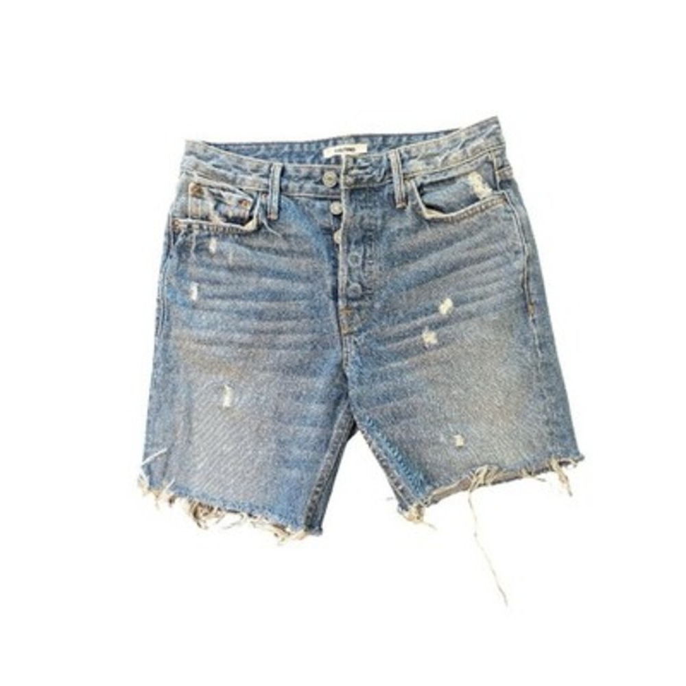 GRLFRND Karolina Size 26 Distressed Denim Shorts Light Wash Blue High Rise